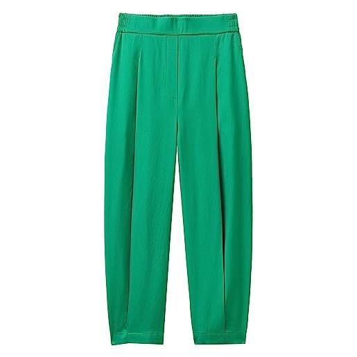 United Colors of Benetton pantalone 4t9155aa4, verde brillante 24b, l donna