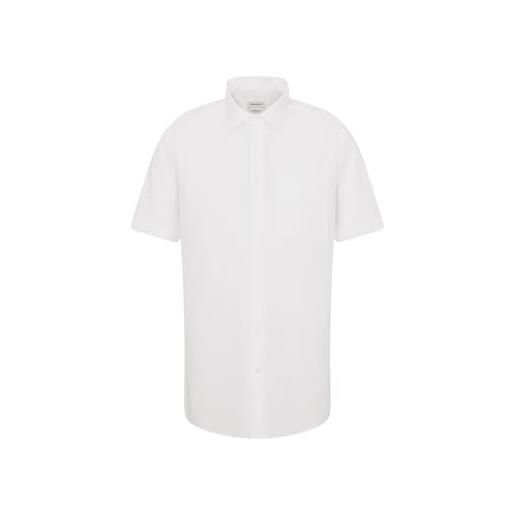 Seidensticker uomo regular kurzarm mit kent-kragen bügelfrei camicia business, bianco (white 1), 48
