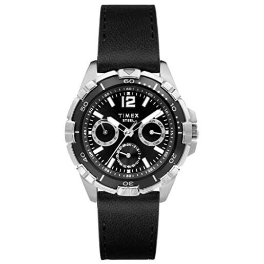 Timex classic premium, orologio da uomo con cinturino in pelle da 44.5 mm, tw2v79100