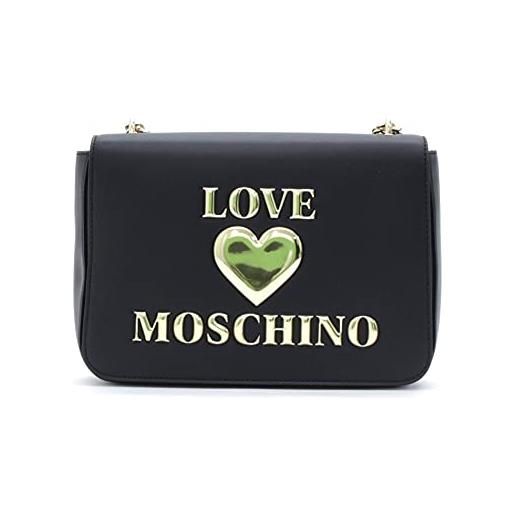 Love Moschino borsa a spalla da donna, Love Moschino, borsa a spalla da donna, pre collezione autunno inverno 2021 donna, nero, taglia unica