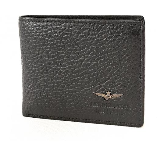 Aeronautica Militare portafoglio piccolo in pelle uomo Aeronautica Militare linea soft nero am180