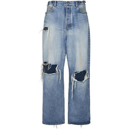 BALENCIAGA jeans baggy fit in cotone destroyed