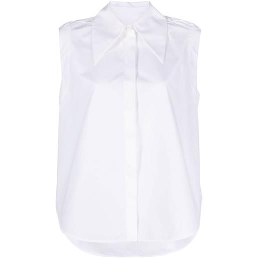 Jil Sander camicia smanicata - bianco