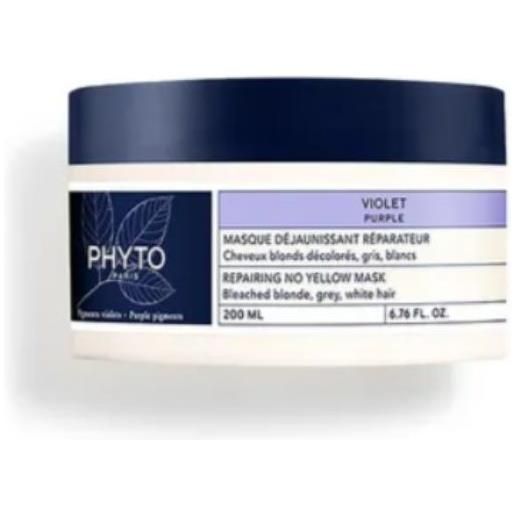 Phyto Paris phyto phyto violet maschera anti-giallo riparatrice che nutre in profondità 200 ml