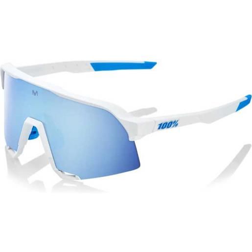 100percent s3 movistar team sunglasses bianco hiper blue multilayer mirror lens/cat3