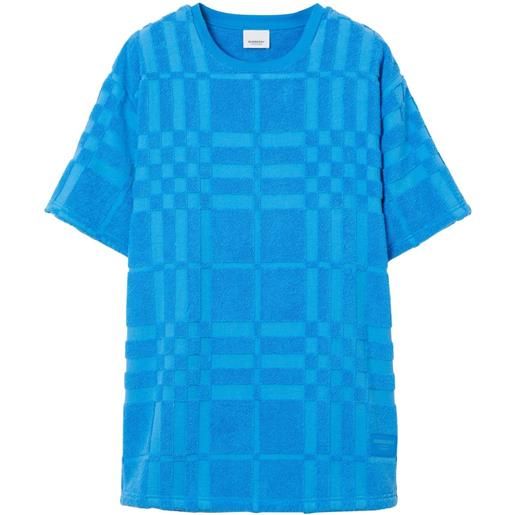 Burberry t-shirt a quadri - blu