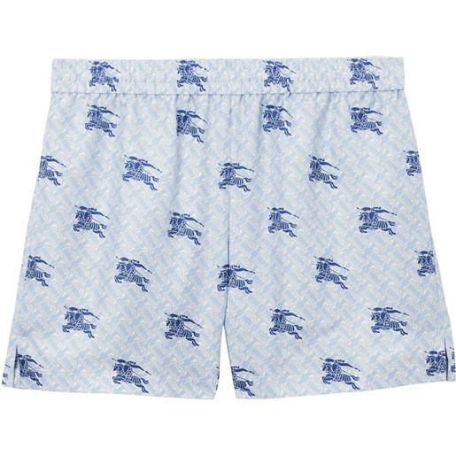 Burberry shorts con monogramma ekd tb - blu