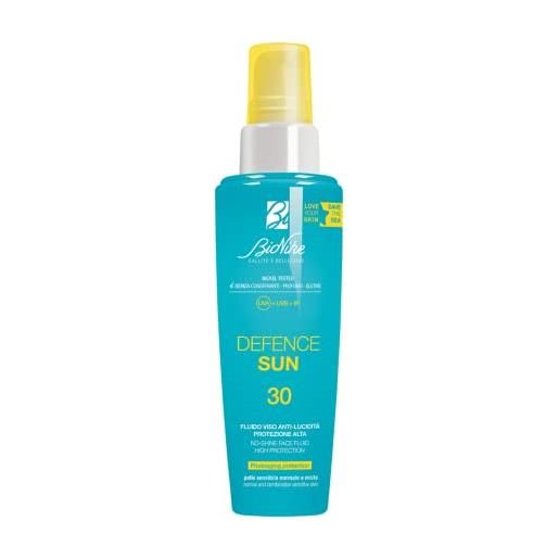 Bionike defence sun - fluido solare viso anti-lucidità spf 30, azione protettiva, antiossidante e opacizzante, rafforza e ripara la pelle, 50 ml