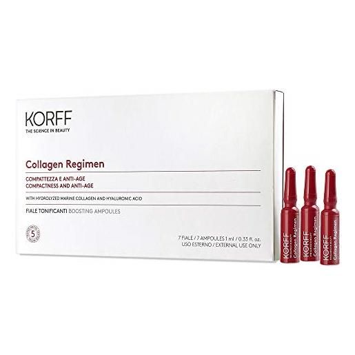 Korff collagene fiale 7 giorni, regimen fiale tonificanti con collagene marino e acido ialuronico, 7 fiale da 1ml