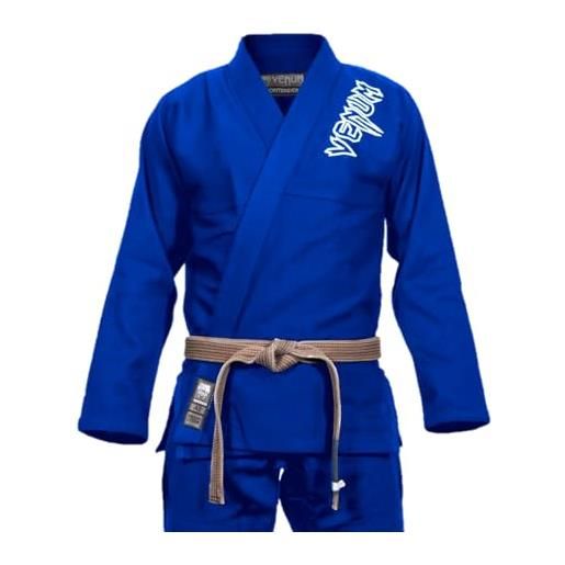 Venum kimono brasiliano jiu jitsu contender 2.0 da uomo, blu marino, a0