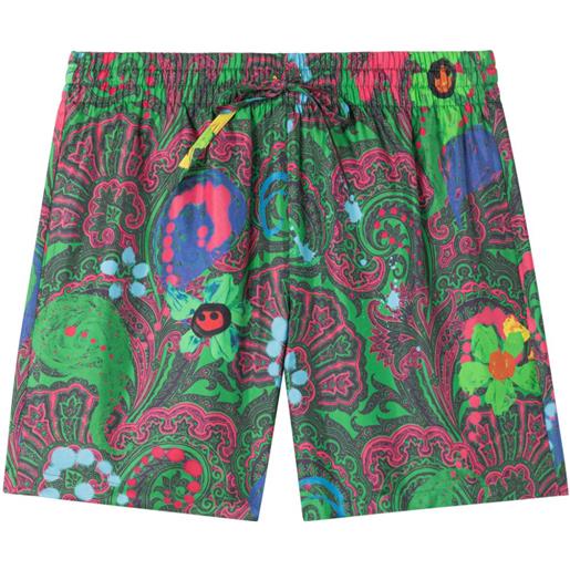 AZ FACTORY shorts con stampa paisley - verde