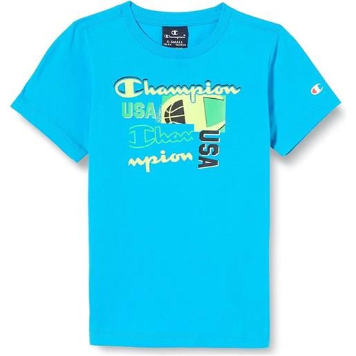 CHAMPION t-shirt CHAMPION t-shirt neon spray azzurro