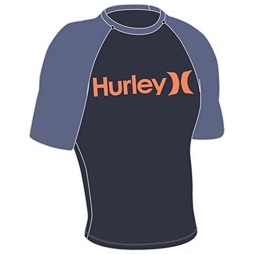Hurley one & only s/s rashguard, board shorts uomo, nero, blue