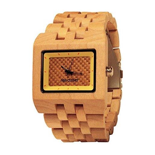 retrostiel orologio da polso di legno square maple