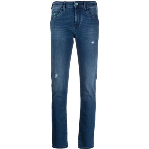 Jacob Cohën jeans skinny con effetto vissuto - blu
