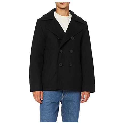 Brandit pea coat giacca, nero (schwarz 2), xxxl uomo