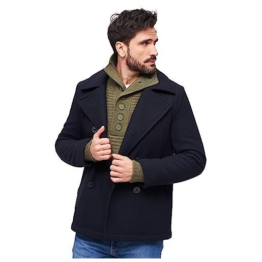 Brandit Brandit pea coat, giacca uomo, blu (navy), s