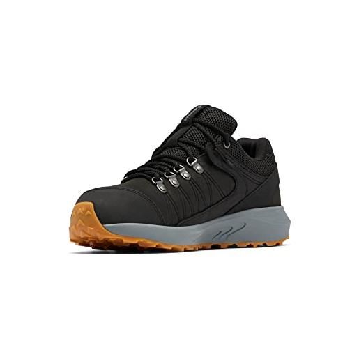 Columbia trailstorm crest waterproof scarpe da trekking basse impermeabili da uomo, nero (black x ti grey steel), 48 eu
