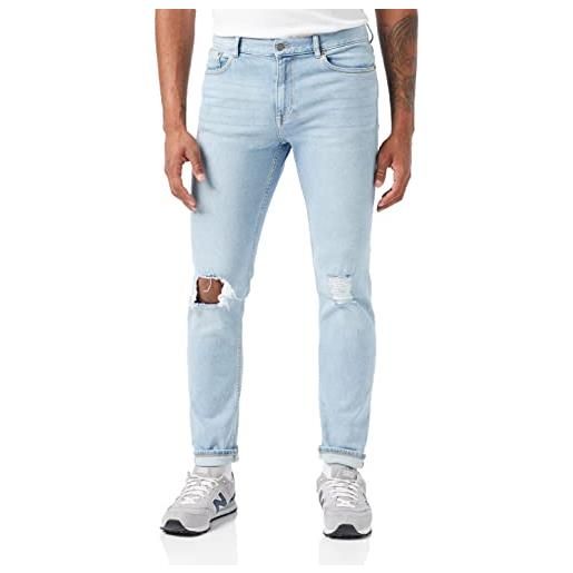 DR. DENIM clark jeans, ruscello blu pallido strappato, w32 / l32 uomo