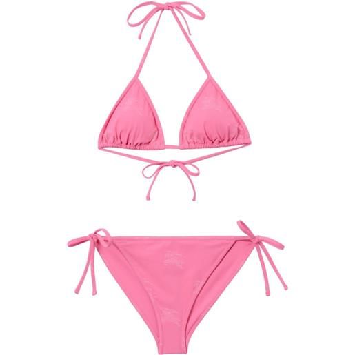 Burberry bikini con stampa ekd - rosa