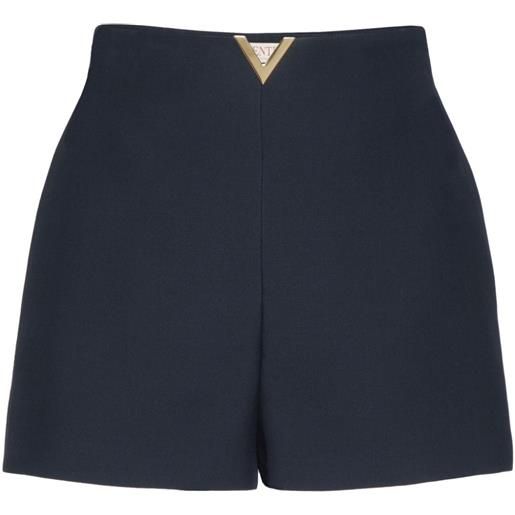 Valentino Garavani shorts crepe couture sartoriali - blu