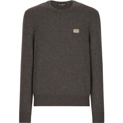 Dolce & Gabbana maglione con dettaglio - marrone