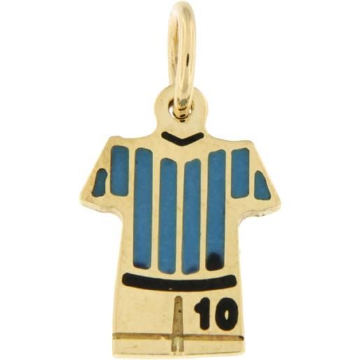 Gioielleria Lucchese Oro ciondolo scudetto napoli divisa maradona d10s oro giallo gl101211