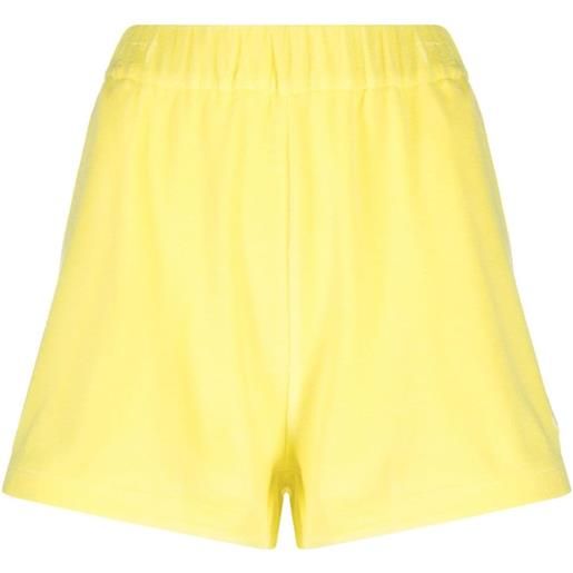 Moncler shorts con applicazione logo - giallo