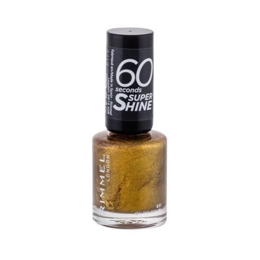 Rimmel London 60 seconds super shine smalto per unghie ad asciugatura rapida 8 ml tonalità 831 oh my gold!