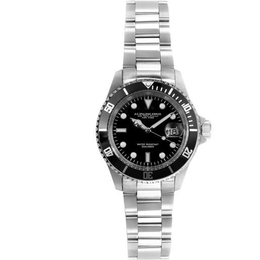 AG Spalding & Bros new diver orologio da polso uomo 43 mm, nero