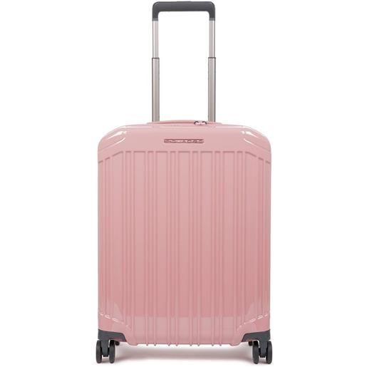 Piquadro pqlight valigia trolley cabina, 4 ruote, 55 cm, tsa, rosa