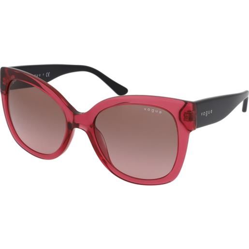 Vogue vo5338s 283114 | occhiali da sole graduati o non graduati | prova online | plastica | cat eye | rosso | adrialenti