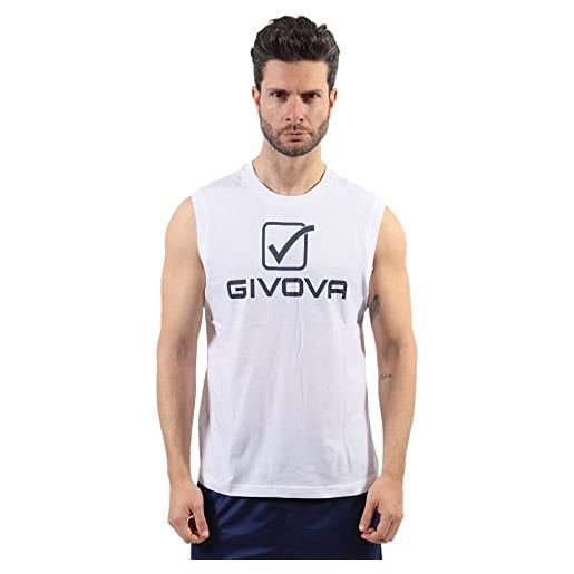 GIVOVA canotta cotone sponsor logo big bianco
