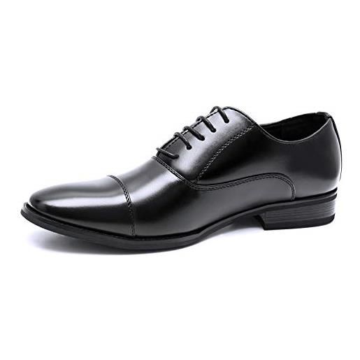Evoga scarpe uomo class blu scuro vernice linea classica eleganti cerimonia (#c3 nero, numeric_41)