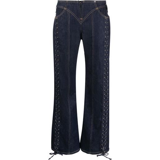 Jean Paul Gaultier jeans a vita bassa - blu