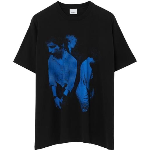 Burberry camicia con stampa fotografica - nero