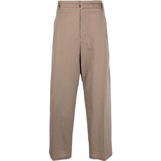 LEMAIRE pantaloni a righe - marrone