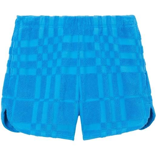 Burberry shorts sopra il ginocchio a quadri - blu