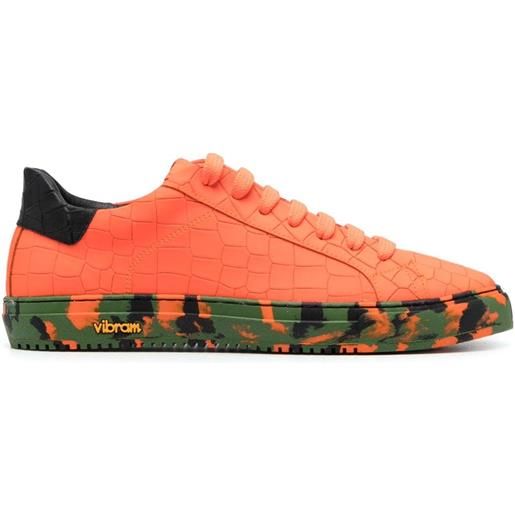 Hide&Jack sneakers con effetto coccodrillo goffrato - arancione