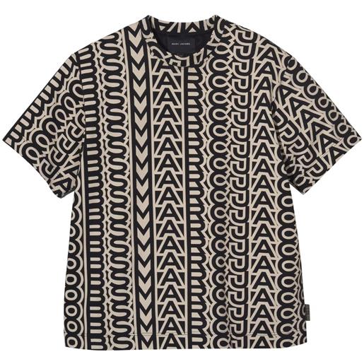Marc Jacobs t-shirt monogram big con scollo rotondo - nero