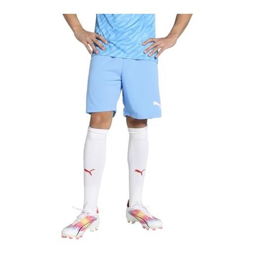 PUMA teamrise - pantaloncini da calcio da uomo, colore azzurro e bianco, taglia xxxl, taglia xxxl