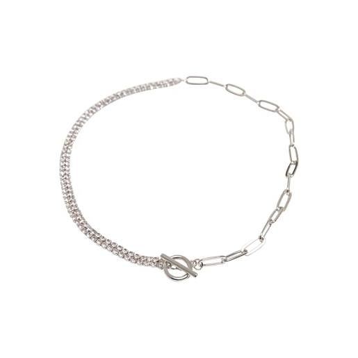 Urban Classics venus various flashy chain necklace, collana, unisex - adulto, argento (silver), taglia unica