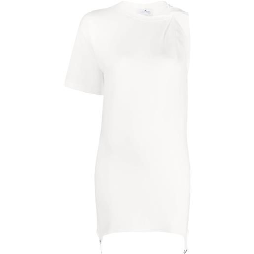Courrèges abito corto asimmetrico - bianco
