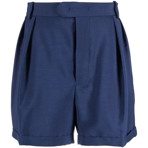 Bally shorts con pieghe - blu