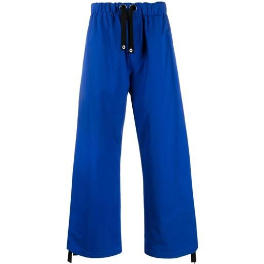Versace pantaloni sportivi a gamba ampia - blu
