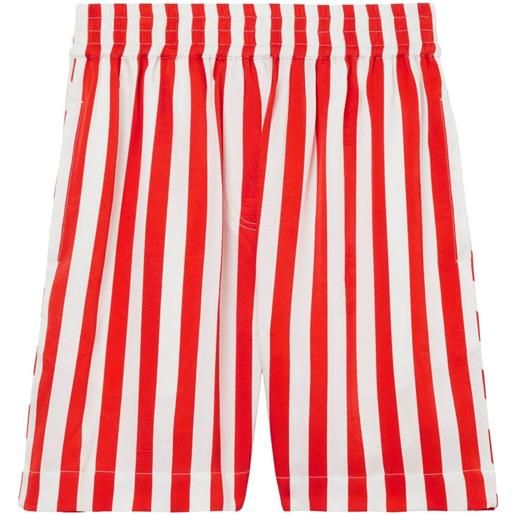 Burberry shorts a righe - rosso