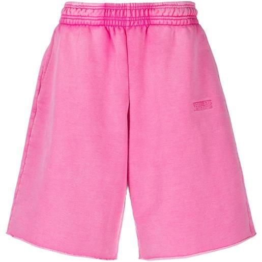 VETEMENTS shorts con ricamo - rosa
