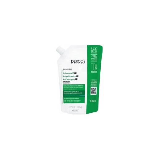 Vichy dercos shampoo antiforfora per capelli grassi eco-ricarica 500ml