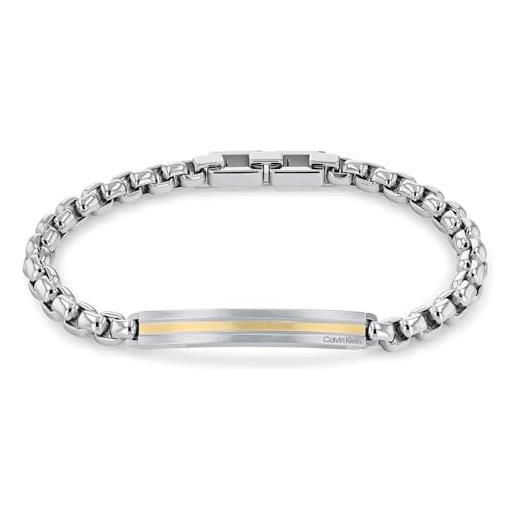 Calvin Klein braccialetto a catena da uomo collezione channeled metal - 35000062