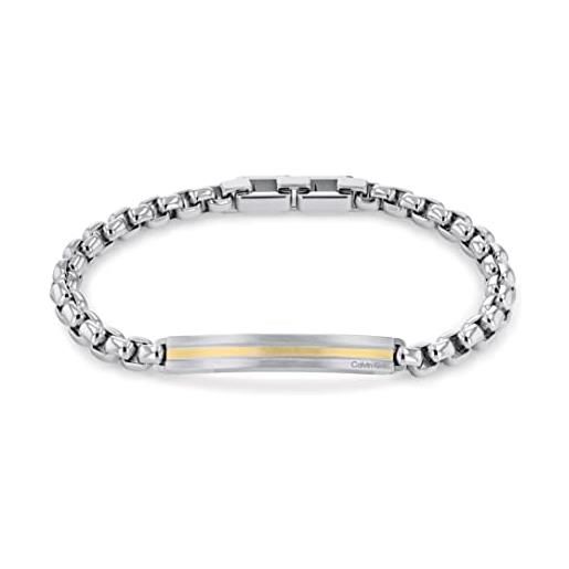 Calvin Klein braccialetto a catena da uomo collezione channeled metal - 35000062